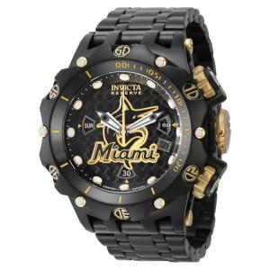 Relgio masculino reserva MLB Miami Marlins Swiss Ronda Z60 calibre - 51 mm. Preto 41948