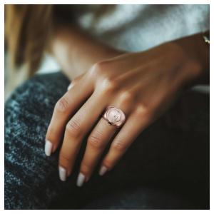 Relógio Anel Invicta Mini Angel Feminino 16,5mm, Rose Gold 48948