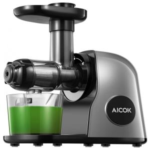 Aicok Centrífuga de Frutas com Motor Silencioso e Reversível, 150W, 110V, Cinza