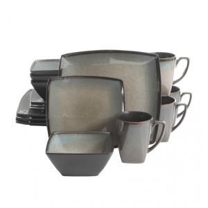 Aparelho de Jantar com 16 Peças em Cerâmica Serve 4 Pessoas, Gibson Elite Tequesta, Taupe
