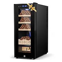 Humidor Elétrico Velieta 35L Aço Inoxidável Controle Digital Temperatura e Umidade 110V