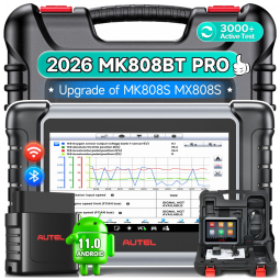 Autel Scanner MaxiCOM MK808BT PRO: Ferramenta de Diagnóstico Completa com Controle Bidirecional, Testes Ativos e Serviços Avançados!
