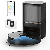 Aspirador de Pó Robô Verefa com Conexão via APP WI FI, Auto Esvaziamento e Mapeamento Multinível, 110V, Preto.