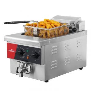 Fritadeira Elétrica Profissional 6 Litros de Capacidade, Aço Inoxidável, 110V 1800W, Crosson