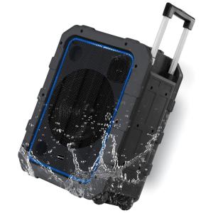 Caixa de Som sem Fio Portátil Bluetooth Recarregável com LED, 6 Modos, 240W, GEMINI MPA 2400GRY, Preto