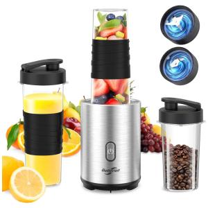 Liquidificador para Vitaminas 18 em 1 com 3 Garrafas para Viagem, 110V 500W, Betterlee, Prata