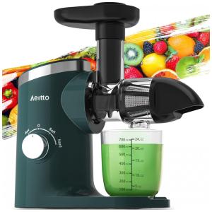 Centrifuga de Frutas com 2 Velocidades e Função Reversível, Aço Inoxidável, 110V Aeitto, Verde