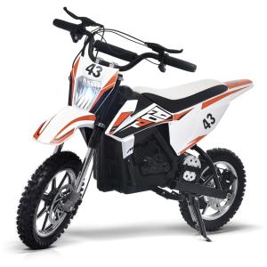 Moto Elétrica Infantil para Trilha a Bateria 24V até 22 km, h 250W Idade Rec 13 Anos, Blitzshark, Laranja