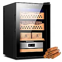 Humidor Refrigerado CFDZCP Preto 50L Para 200-300 Charutos com Controle Temperatura 240V