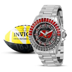 Relgio feminino Tampa Bay Buccaneers NFL - 38mm em ao inoxidvel 42058, da marca Invicta.