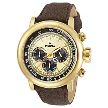 Relógio Masculino Vintage, Invicta 13058, Marrom e Dourado