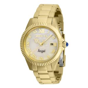Relógio Feminino Angel com Mostrador em Madrepérola, Invicta 36058, Dourado