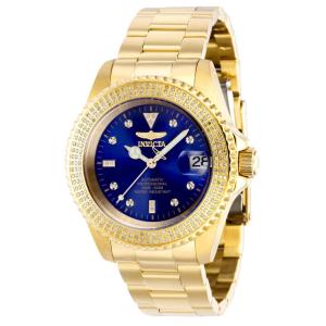 Relógio Masculino Automático Pro Diver 1.02 quilates com Diamante, Invicta 38258, Dourado e Azul Escuro
