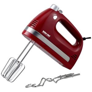 Batedeira de Mão Elétrica com 5 Velocidades e Acessórios em Aço Inoxidável, 250W, 110v, BETTER CHEF IM 822RR, Vermelho