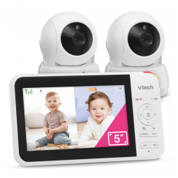 Babá Eletrônica com 2 Câmeras Remotas Pan Tilt Zoom, Tela LCD , Áudio e Streaming de até 17 Horas, VTech VM924 2.