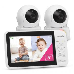 Babá Eletrônica com 2 Câmeras Remotas Pan Tilt Zoom, Tela LCD , Áudio e Streaming de até 17 Horas, VTech VM924 2.