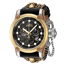 Relgio masculino Pro Swiss Ronda Z60 Calibre com mostrador em madreprola - 52 mm. Preto. Bronzeado 40458