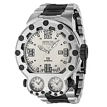 Relógio Masculino Automático Reserve Bolt Magnum Tria, Invicta 37558, Prata e Preto