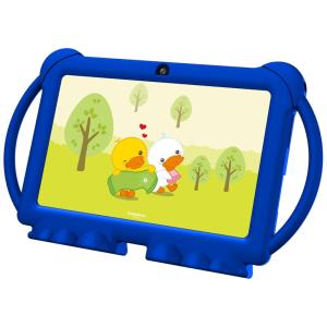 Tablet Infantil 7 Educativo com Controle de Pais, WiFi e Câmera Dupla, Android 11 3GB RAM, YOBANSE, Azul Forte