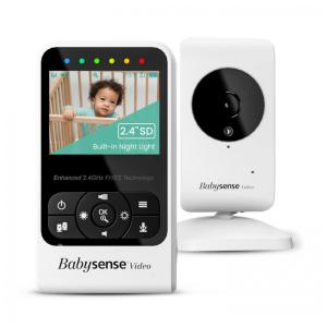 Babá Eletrônica Babysense com Câmera, Monitor, Visão Noturna e Alcance de 300 Metros