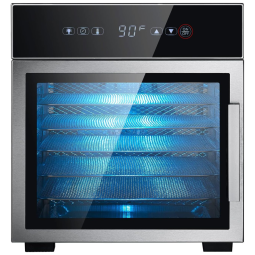 Máquina Desidratadora de Alimentos 6 Bandejas e Temporizador, Aço Inoxidável, 110v, COLZER DBC 06B, Prateado