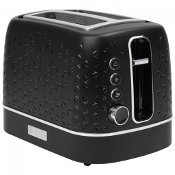 Torradeira HADEN Starbeck 2 fatias preta e cromada com fenda larga e 7 níveis de tostagem 1600W 110V