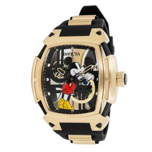 Relgio mecnico masculino Disney Limited Edition Mickey Mouse - 53 mm. Preto. Ouro 44068