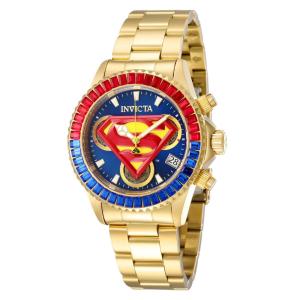 Relógio Feminino DC Comics Superman, Invicta 41268, Dourado