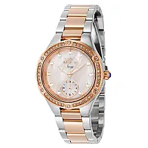 Relgio feminino anjo com mostrador em madreprola - 35 mm. Ao. Ouro Rosa 40368