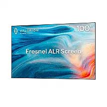 Tela de projeção Fresnel ALR 100" Valerion cinza fosca 16:9 moldura fixa ganho 1,8 suporte até 8K