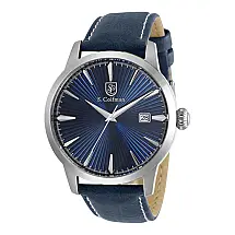 Relógio Masculino com Pulseira de Couro S.Coiffman, Invicta SC0468, Azul