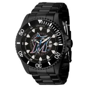 Relógio Masculino MLB Miami Marlins, Invicta ZG43468, Preto