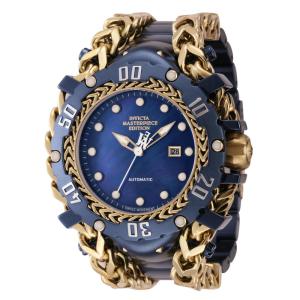 Obra-prima sua Ronda R150 calibre automtico masculino relgio com mostrador madreprola - 58,3 mm. Azul escuro. Ouro