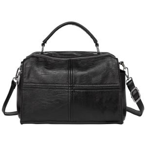 Bolsa Feminina de em Couro Vegano, VASCHY VAWB051BA, Preto