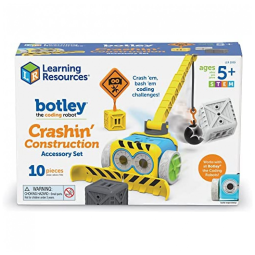 Learning Resources Botley Crashin' Construction Challenge – Kit de Acessórios STEM com 12 Peças para Robô Programável, A partir de 5 anos