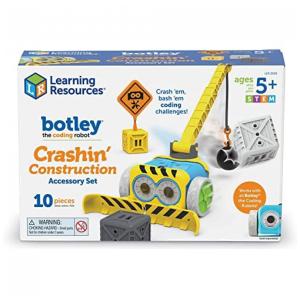 Learning Resources Botley Crashin' Construction Challenge – Kit de Acessórios STEM com 12 Peças para Robô Programável, A partir de 5 anos