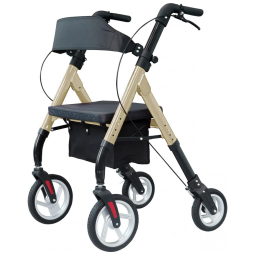 Andador Adulto Idoso WINLOVE com Assento, Suporta até 200 Quilos, Dourado