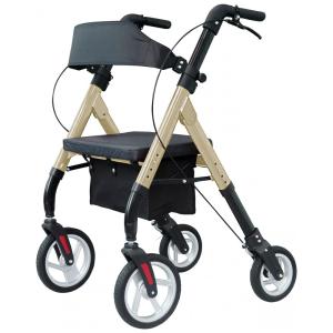Andador Adulto Idoso WINLOVE com Assento, Suporta até 200 Quilos, Dourado