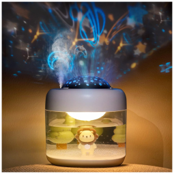 Umidificador Ultrassônico Portátil OLINLIFE 500mL e Giratório em 360 , 110V, Branco