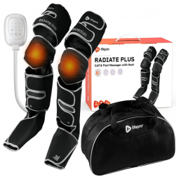 Massageador Elétrico de Compressão para Pernas e Pés 6 Modos e 3 Intensidades, Bivolt, LIFEPRO, Verde