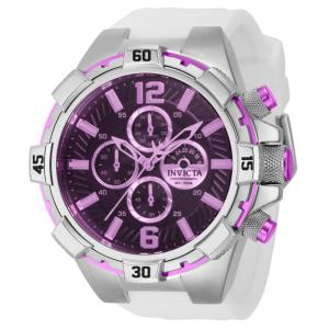 Relógio Masculino com Pulseira de Silicone Invicta Aviator, Branco 42078