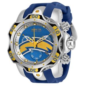 Relgio masculino NFL Los Angeles Chargers Swiss Ronda Z60 calibre - 52,5 mm. Ao. Amarelo. Azul Marinho 33078