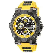Relógio Masculino Aviator, Invicta 40178, Amarelo e Preto