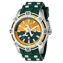 Relgio Masculino Invicta MLB Oakland Athletics em Ao Verde - 52mm