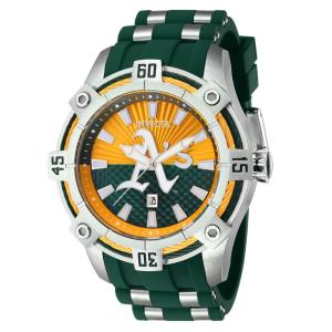 Relgio Masculino Invicta MLB Oakland Athletics em Ao Verde - 52mm