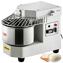 Amassadeira Espiral Comercial VEVOR BDM8 8L Dupla Rotação Inox Timer 110V