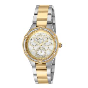 Relgio feminino anjo com mostrador em madreprola - 35 mm. Ao. Ouro 40378