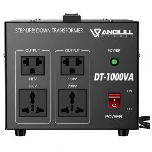 Transformador de Tensão de 1000 Watts, 220V 230V 240 Volts para 110V ou 110V para até 240 V, Anbull, Preto