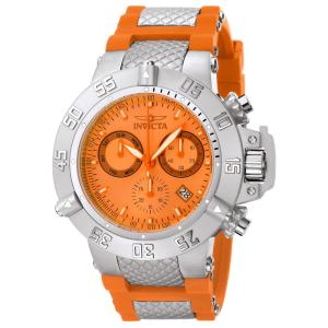 Relgio Masculino Invicta Subaqua Noma III - Swiss Ronda Z60 FE Calibre, 50mm, Laranja e Ao 1378
