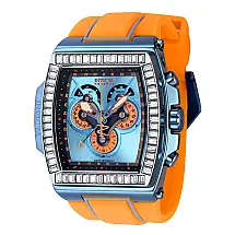 Relgio masculino reserva S1 Rally Diablo Swiss Ronda 5040.F calibre - 51,3 mm. Laranja. Azul Claro 43378